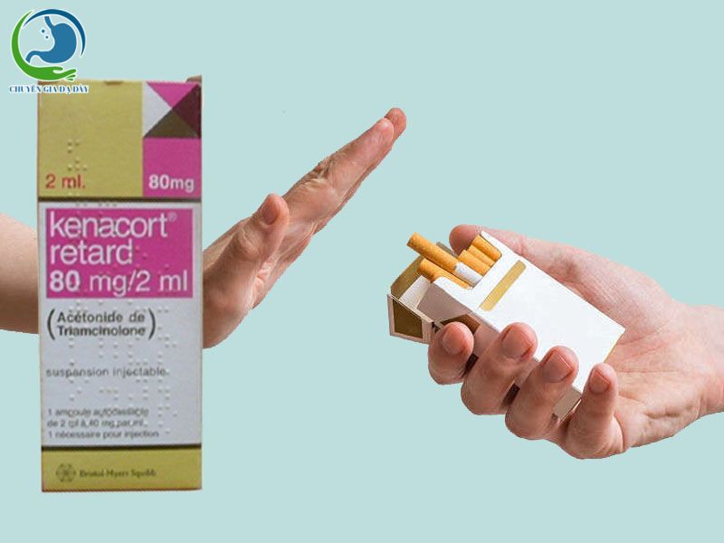Kenacort Retard tương tác với thuốc lá