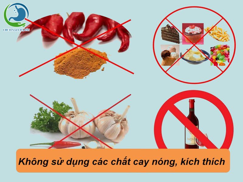 Hạn chế ăn các loại thực phẩm cay nóng, kích thích để ngăn ngừa trào ngược dạ dày thực quản