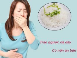 Trào ngược dạ dày không nên ăn bún