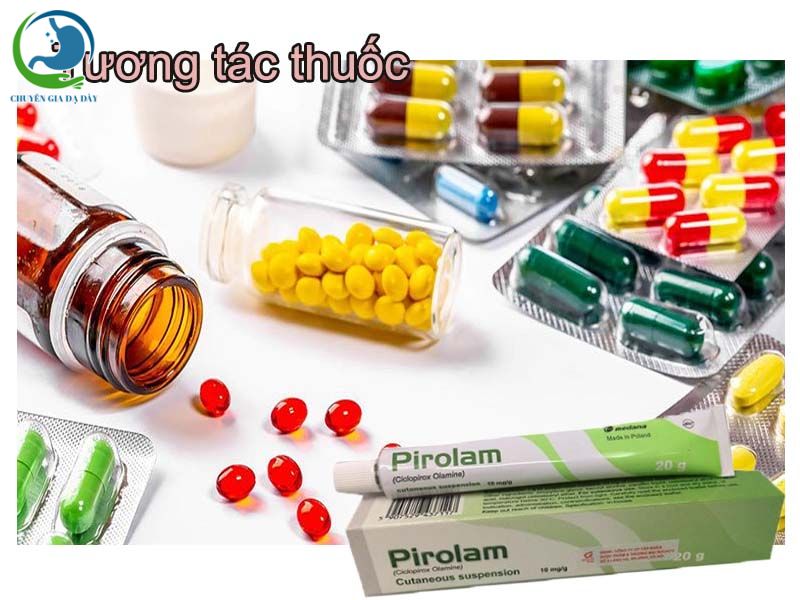 Tương tác của thuốc bôi Pirolam gel