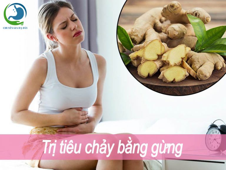 Trị tiêu chảy bằng gừng
