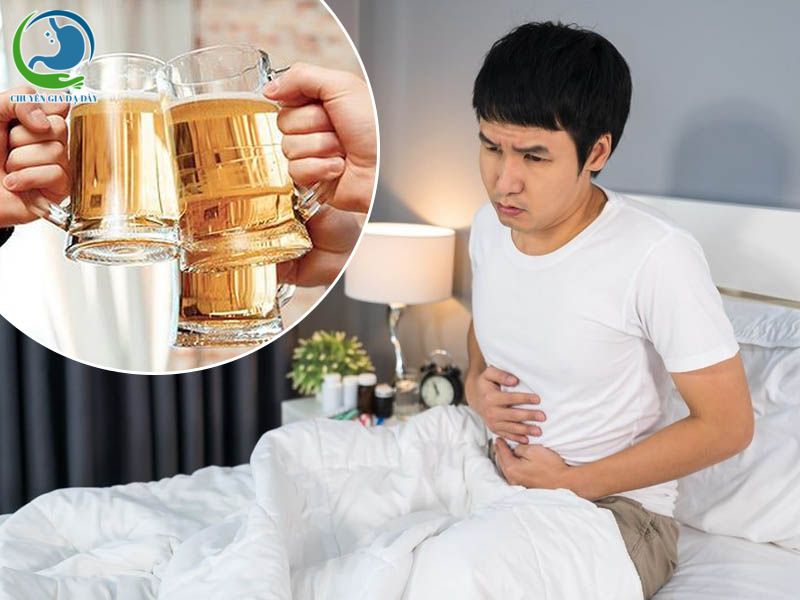 Uống rượu bia bị tiêu chảy