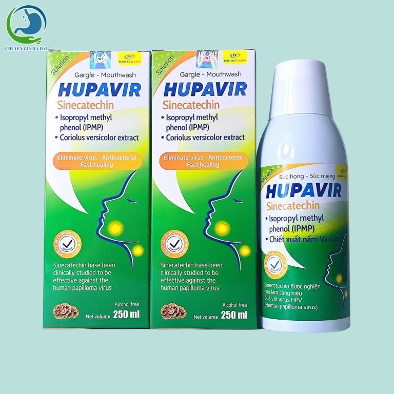 Dung dịch Súc họng - Súc miệng HUPAVIR Sinecatechin